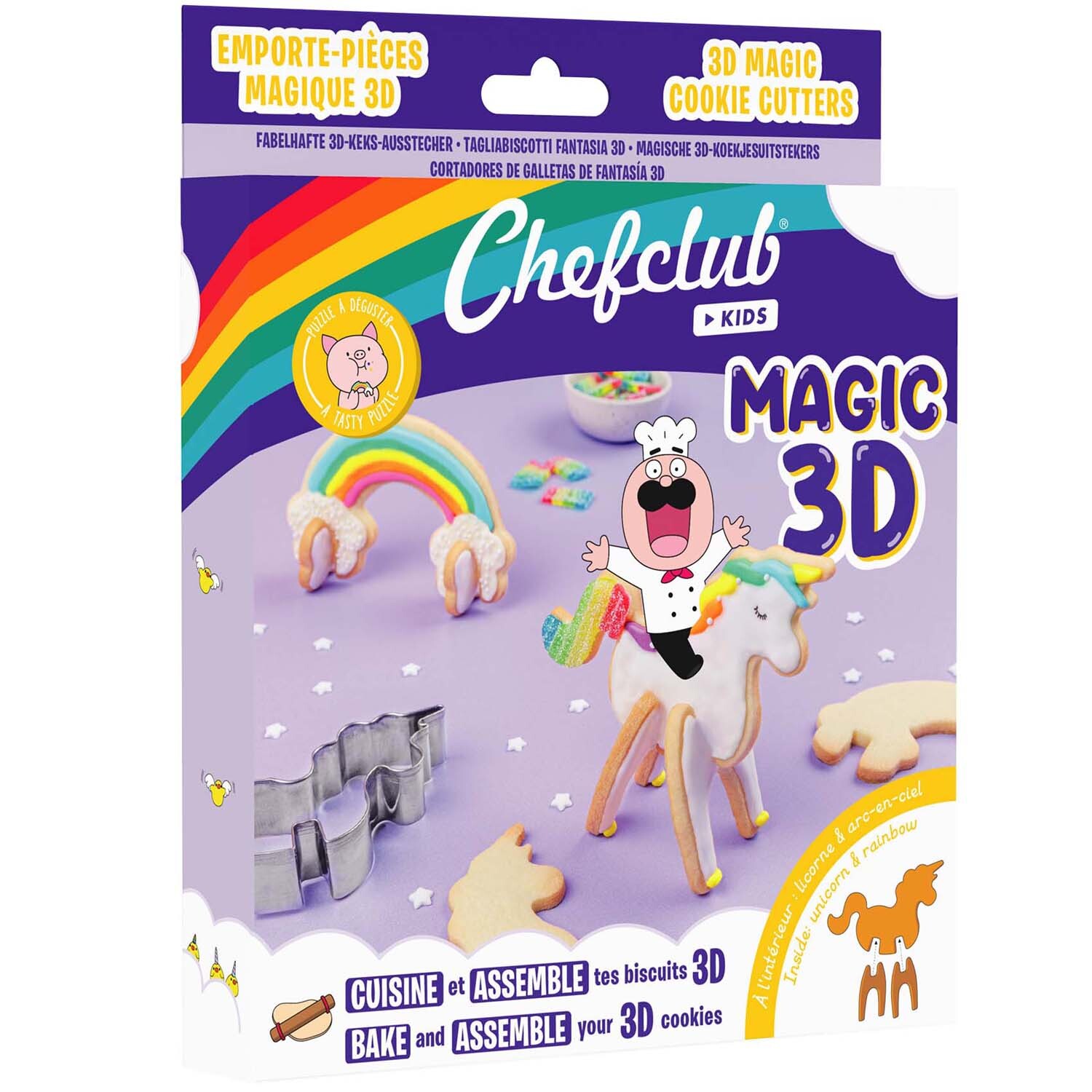 Ausstecher - Einhorn & Regenbogen Magic 3D von Chefclub