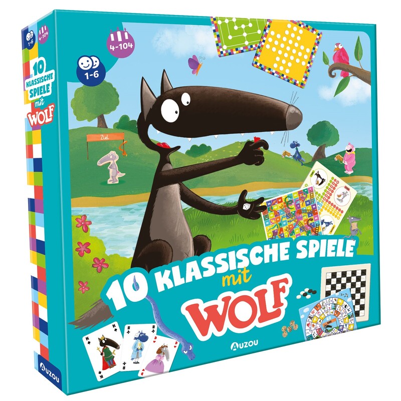 10 klassische Spiele mit Wolf von Auzou