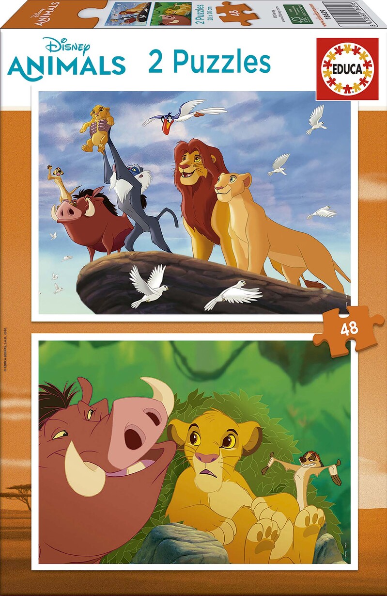 Disney - Der König der Löwen 2 x 48 Teile von Educa
