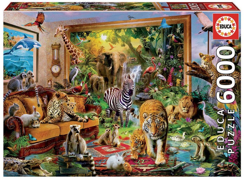 Wilde Tiere im Haus 6000 Teile von Educa