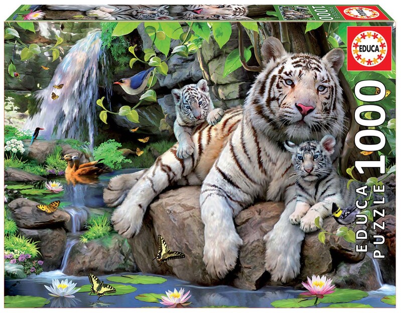 Bengalische weiße Tiger - 1000 Teile von Educa