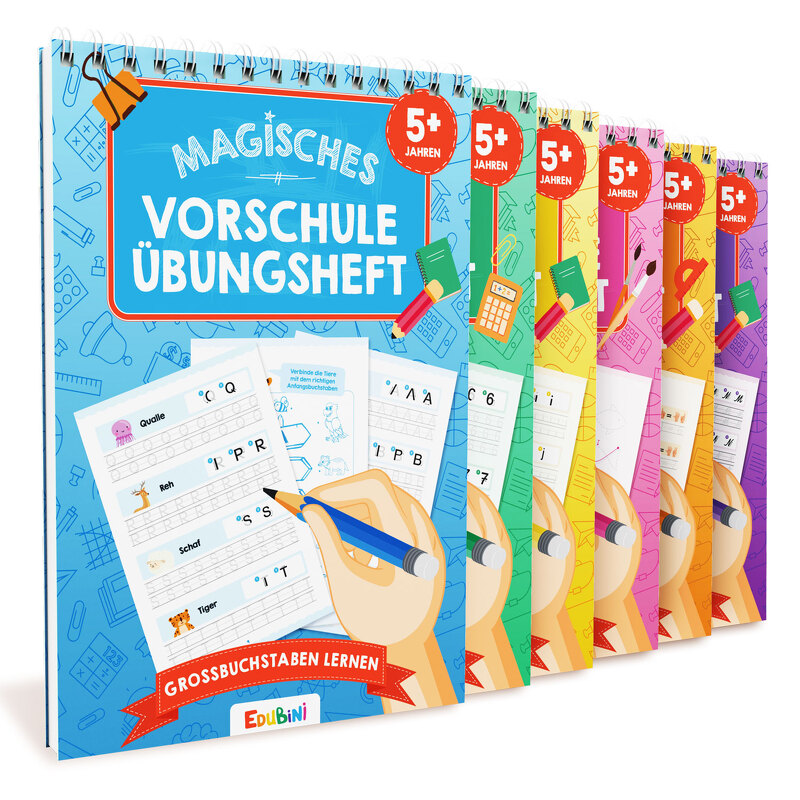 Magische Vorschule Übungshefte: 6er Set