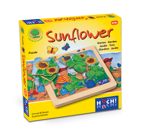 Wooden Line Story Puzzles Sunflower