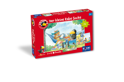 Der kleine Rabe Socke – Puzzle 3 x 48 Teile