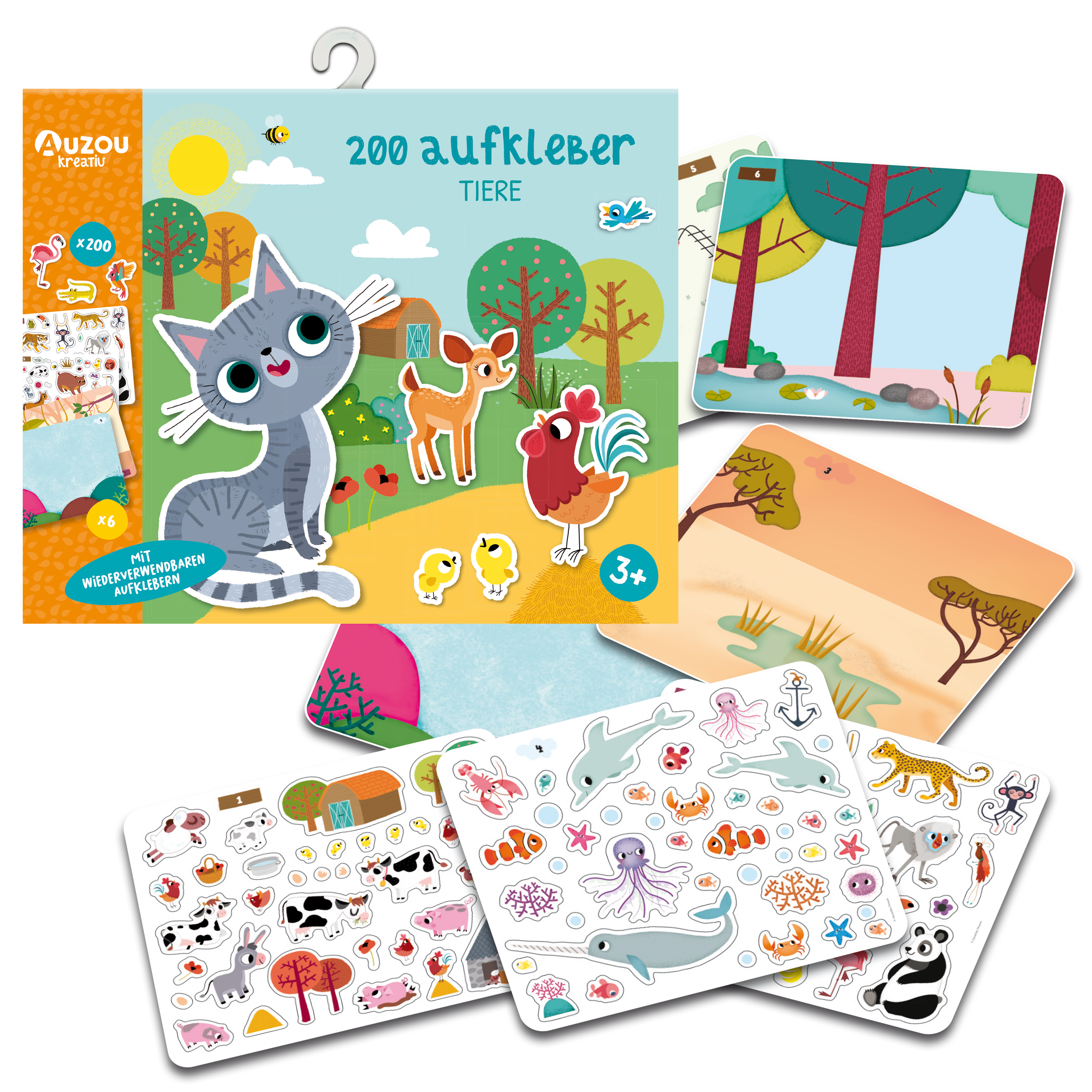 Aufkleber Strass Sticker, fünf verschiedene Tiere erhältlich, auf Blister -  diverse - Papeterie Zumstein AG