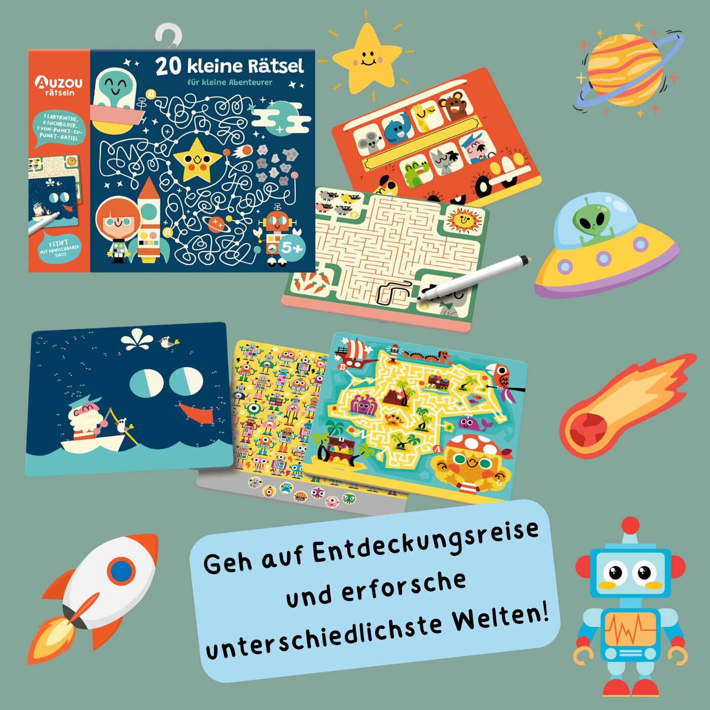 Weitere Produktbilder 20 kleine Rätsel für kleine Abenteurer von AUZOU 