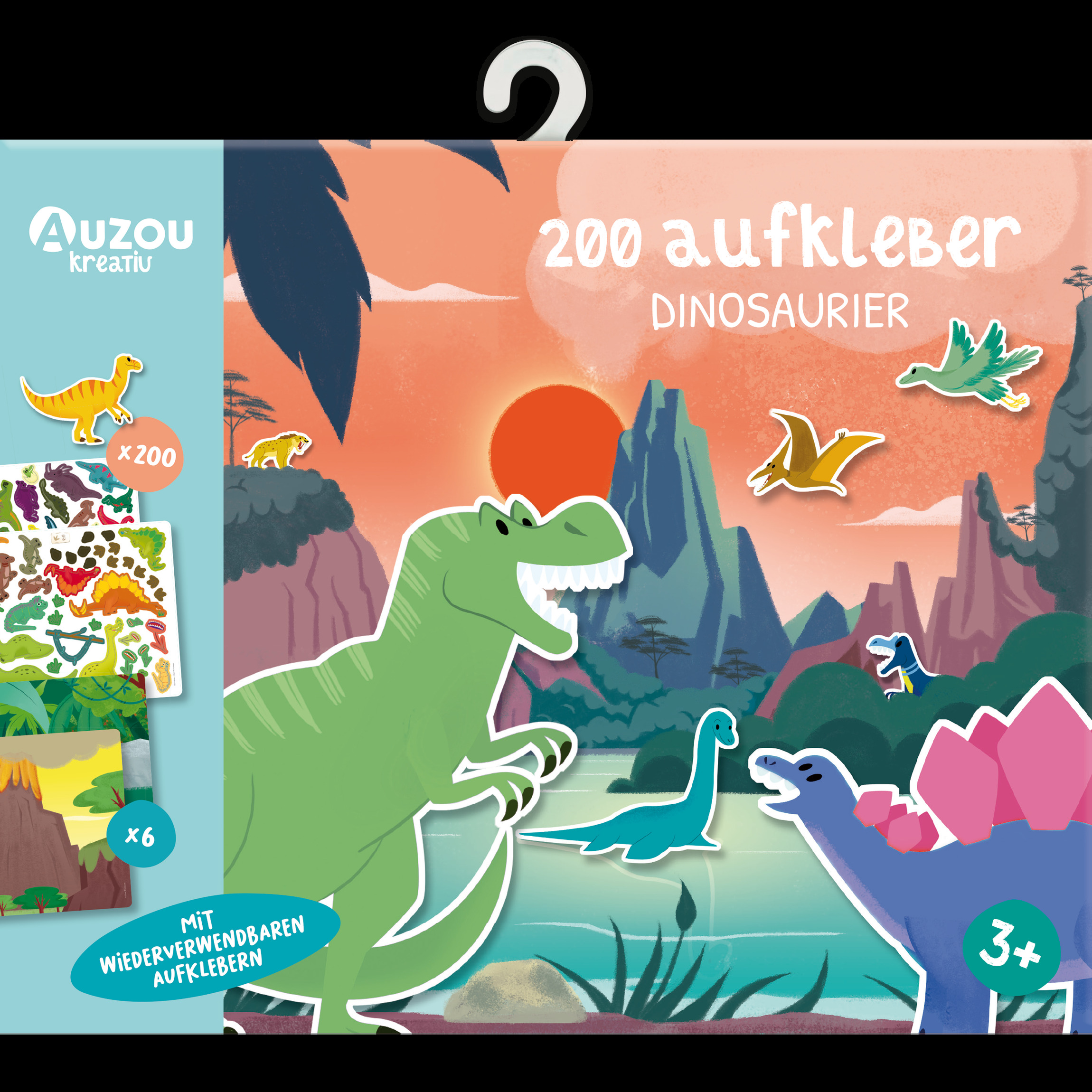 Kreativ-Set Aufkleber - Dinosaurier - 200 Stk von AUZOU