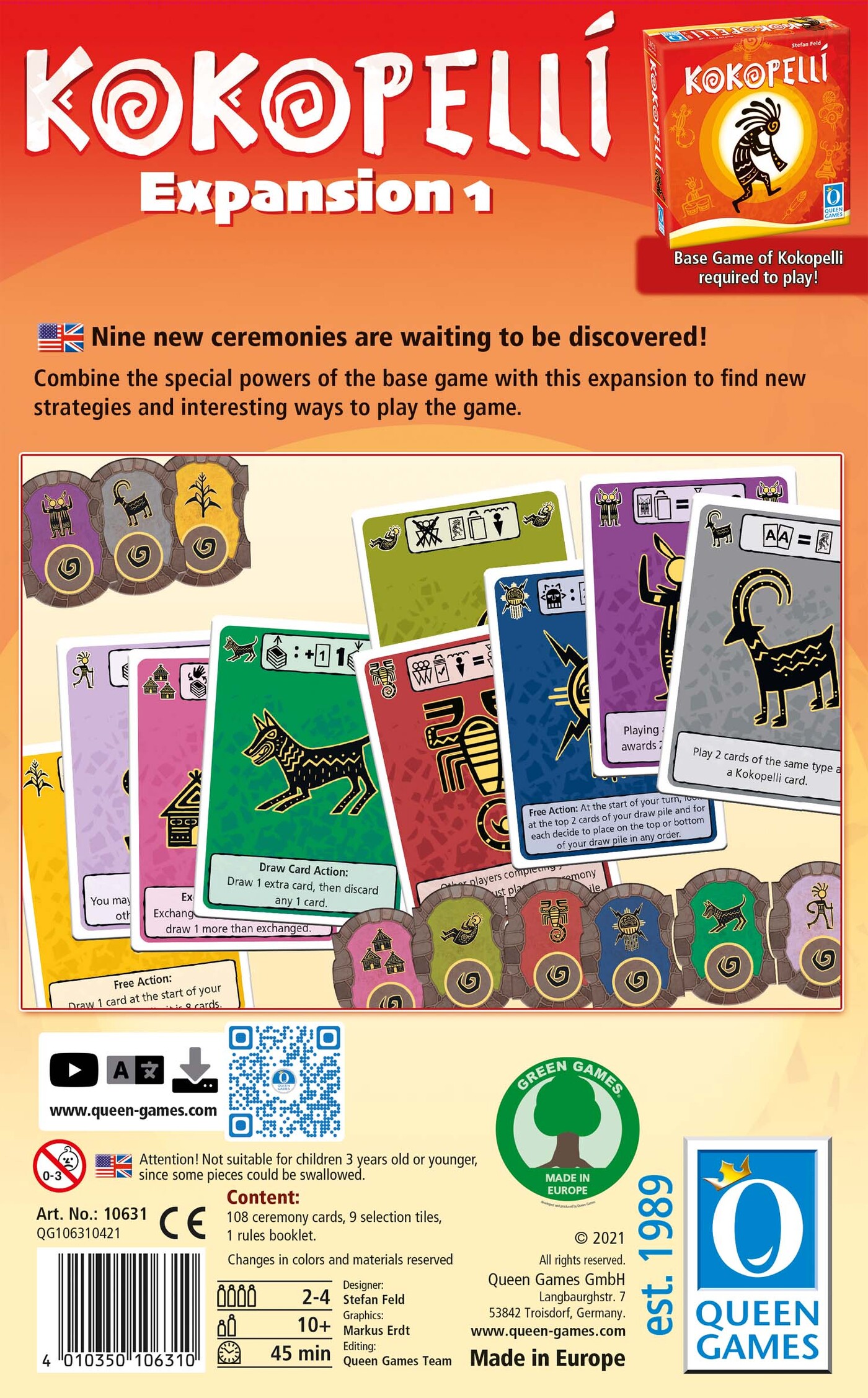 Kokopelli Exp. 1 US von Queen Games Hutter Trade